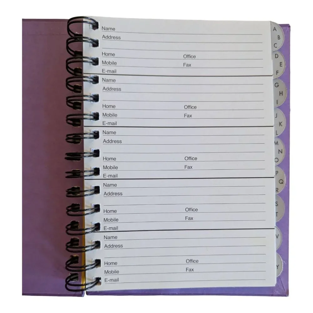 Mary Engelbreit 2006 Spiral Bound Yellow Address Book with Crowned Girl Unused